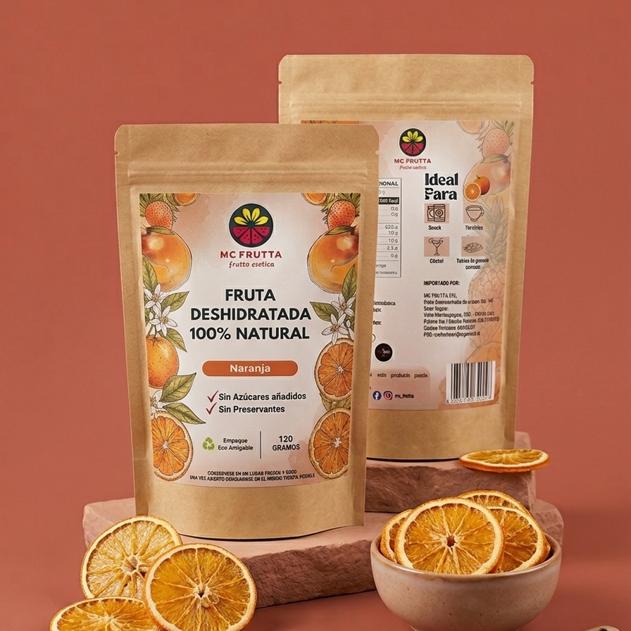 Fruta Deshidratada Naranja "Cero Azucares" 120g - MC Frutta