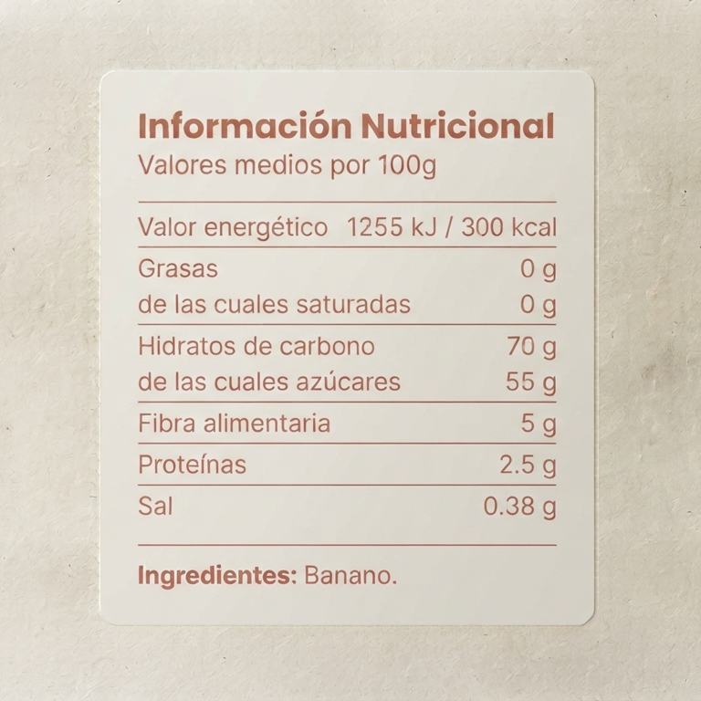 Fruta Deshidratada Banano "Cero Azucares" 40g - MC Frutta