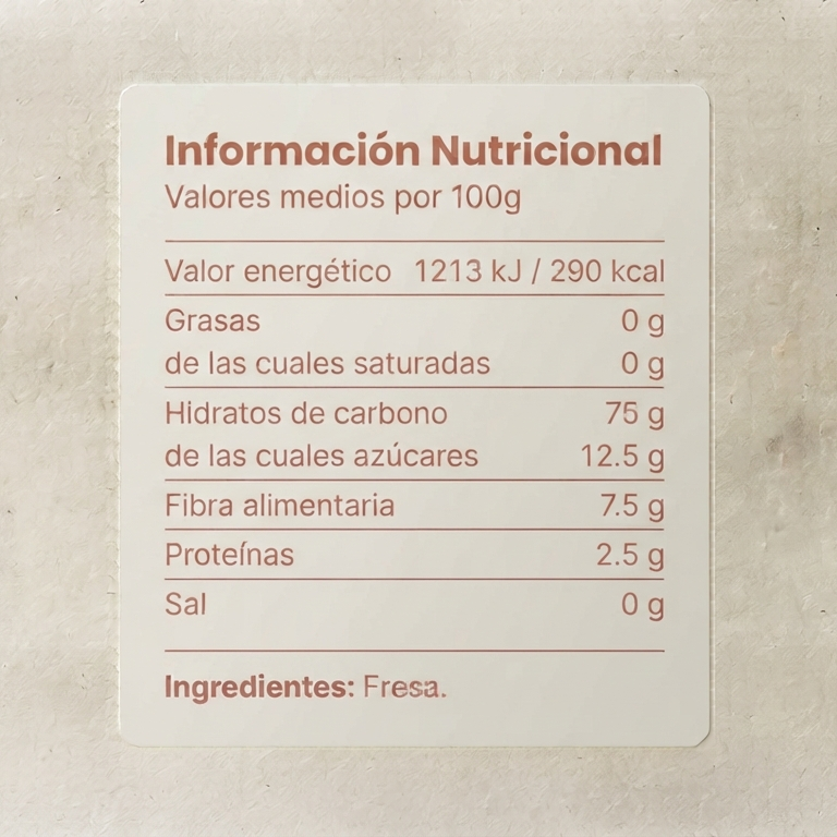 Fruta Deshidratada Fresa "Cero Azucares" 40g - MC Frutta