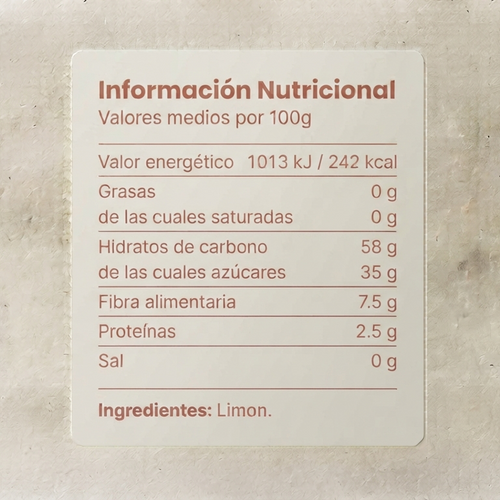 Fruta Deshidratada Limon "Cero Azucares" 120g - MC Frutta
