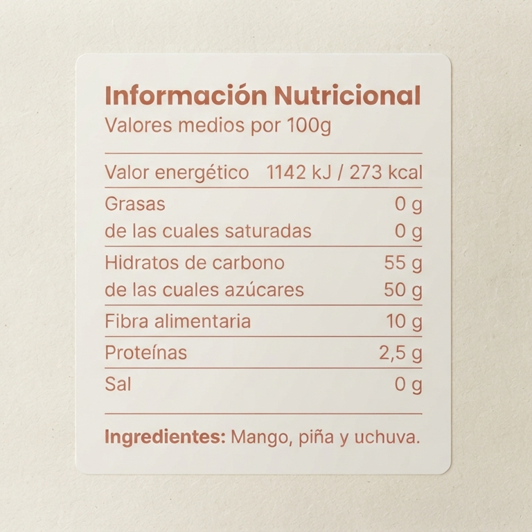 Mix Fruta Deshidratada (Banano,Piña,Pitahaya) "Cero Azucares" 40g - MC Frutta