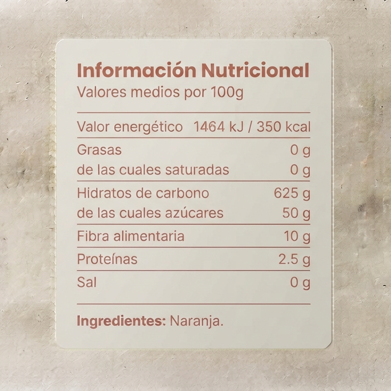 Fruta Deshidratada Naranja "Cero Azucares" 120g - MC Frutta